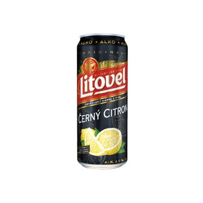Litovel černý citron alkoholický nápoj 0,5 l